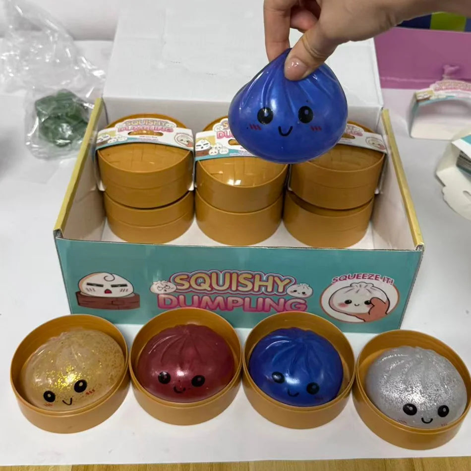 Dumpling Squishy Toys Mystery Dumpling Squishies Slow Rising Squishy Ball Desk Ornament Home Office School Decompression Props