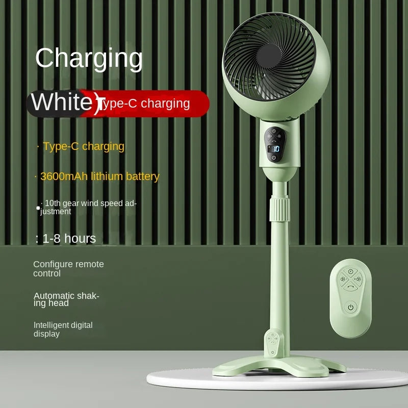 Pedestal Fan Adjustable Height Timer Remote Control 10 Speeds, For Bedroom, Living Room, Office Electric Fan Household