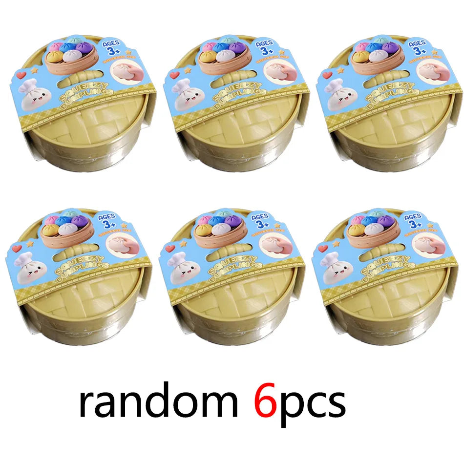 Dumpling Pressure Dumpling Squishies Kawaii Mini Food Shape Squishy Toy Slow Rise Sensory Fidget Stress Relief Party Favor Gifts