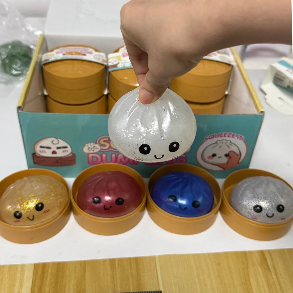 Dumpling Squishy Toys Mystery Dumpling Squishies Slow Rising Squishy Ball Desk Ornament Home Office School Decompression Props