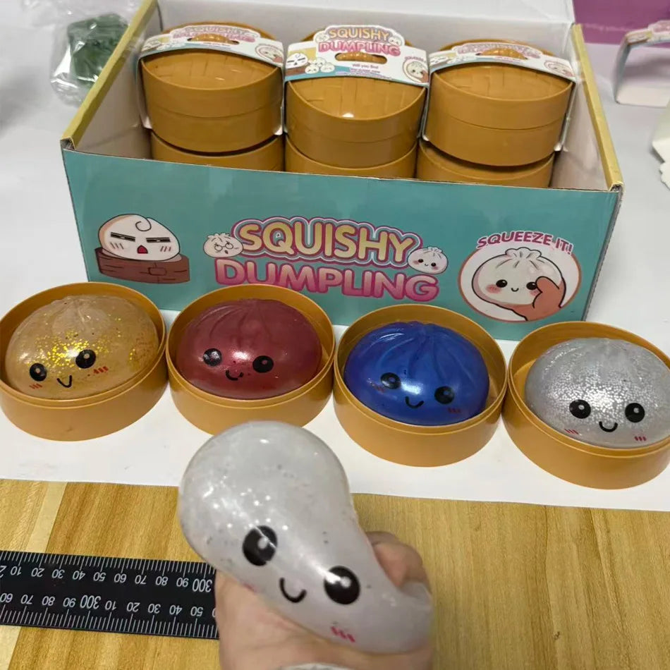 Dumpling Squishy Toys Mystery Dumpling Squishies Slow Rising Squishy Ball Desk Ornament Home Office School Decompression Props
