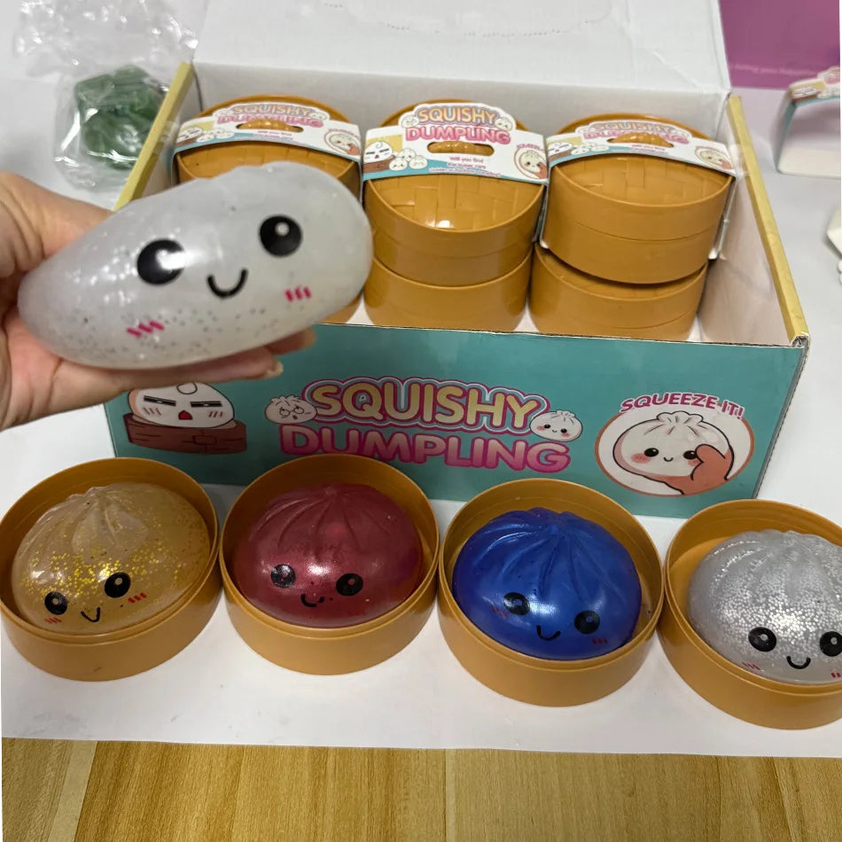 Dumpling Squishy Toys Mystery Dumpling Squishies Slow Rising Squishy Ball Desk Ornament Home Office School Decompression Props