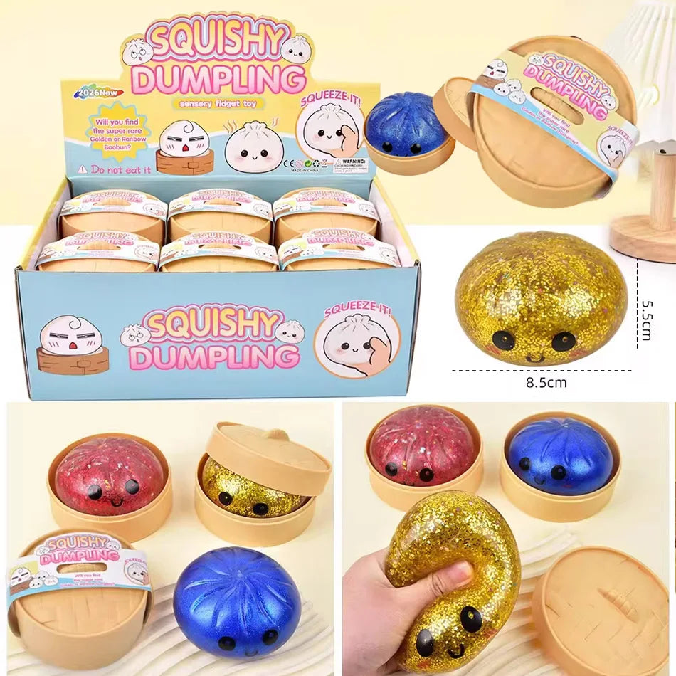 Dumpling Squishy Toys Mystery Dumpling Squishies Slow Rising Squishy Ball Desk Ornament Home Office School Decompression Props